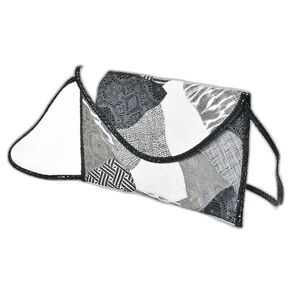 Luis Alexander Black and White Patchwork Shoulder Bag
